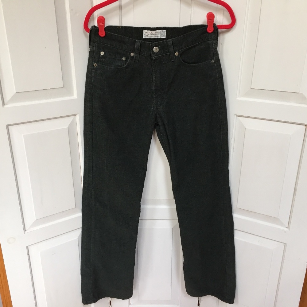 Abercrombie & Fitch Dark Green Corduroy Jeans